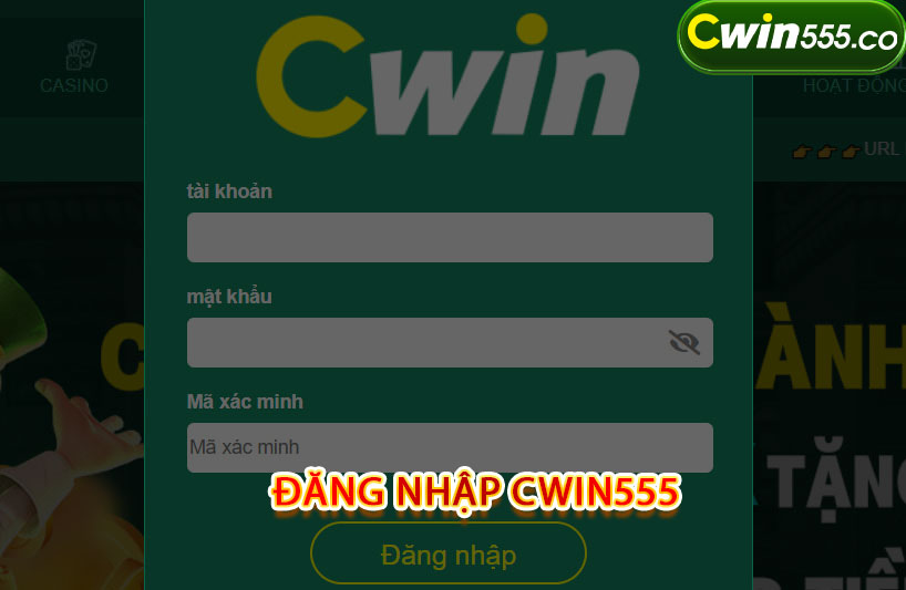 đăng nhập cwin555